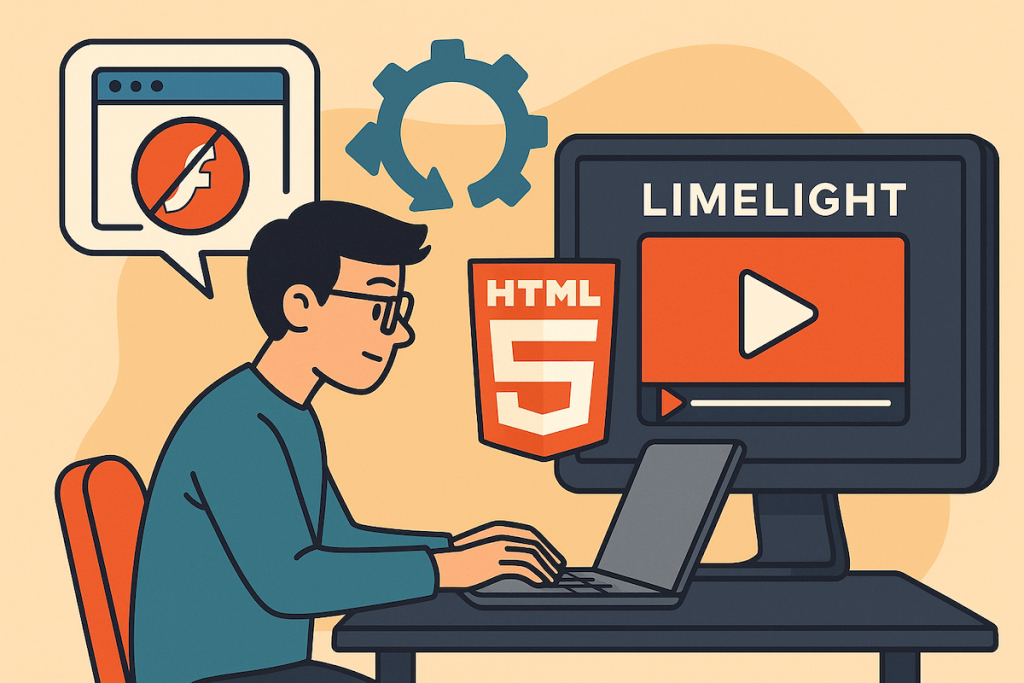 Illustration of forcing HTML5 playback in Limelight video player